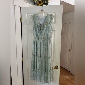 Floral Ruffle Maxi Dress